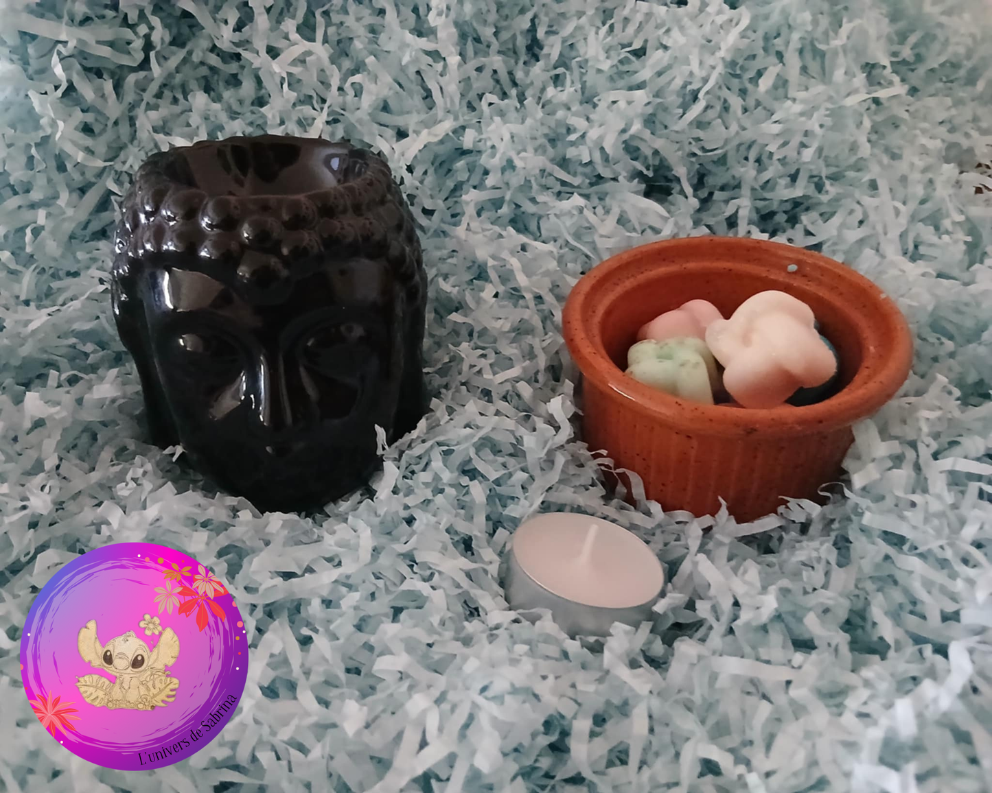 LOT BRÛLEUR BOUDHA NOIR