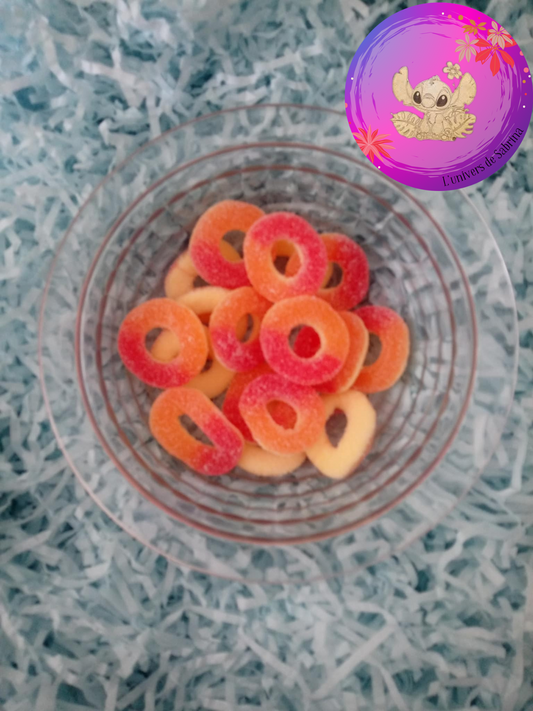 ANNEAUX SUCRES PÊCHE 100G