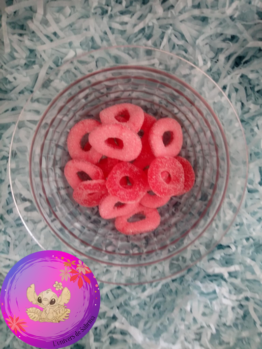 ANNEAUX SUCRES FRAISE 100G