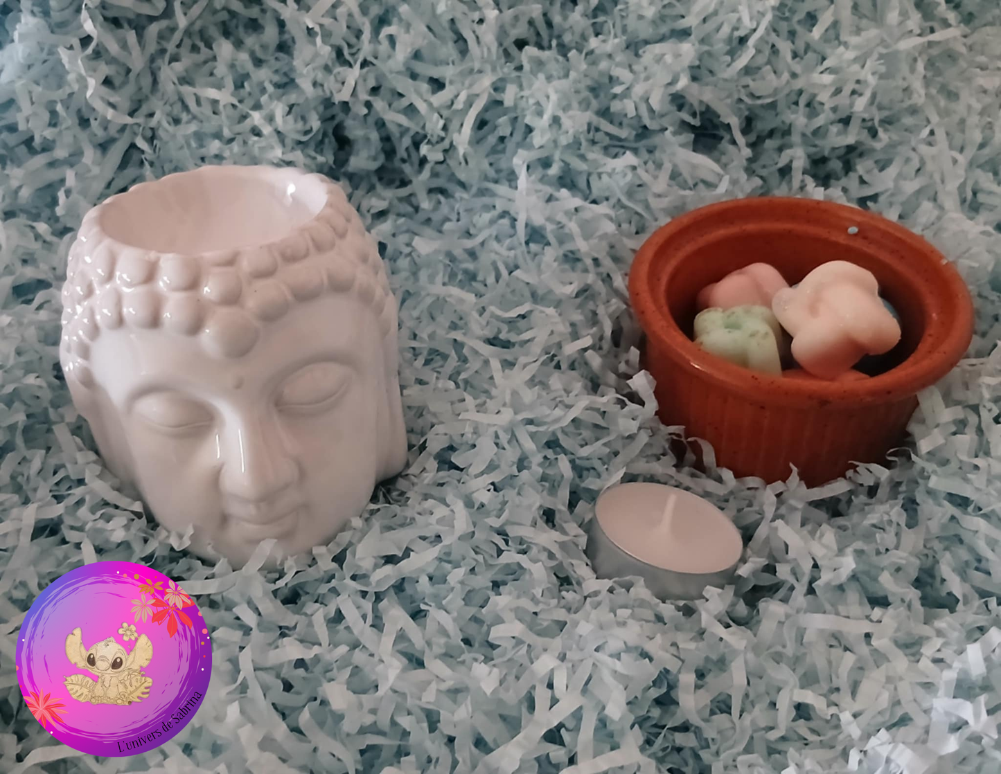 LOT BRÛLEUR BOUDHA BLANC